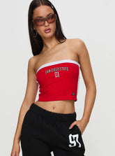 SDSU All Star Tube Top Red
